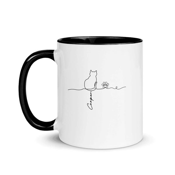 Cute Cats - Personalized Pottery Mug, Gift for Cat Mom/Cat Dad, Cat Lover's Gift