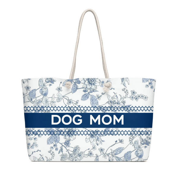 Chinoiserie Toile Dog Cat - Personalized Beach Bag